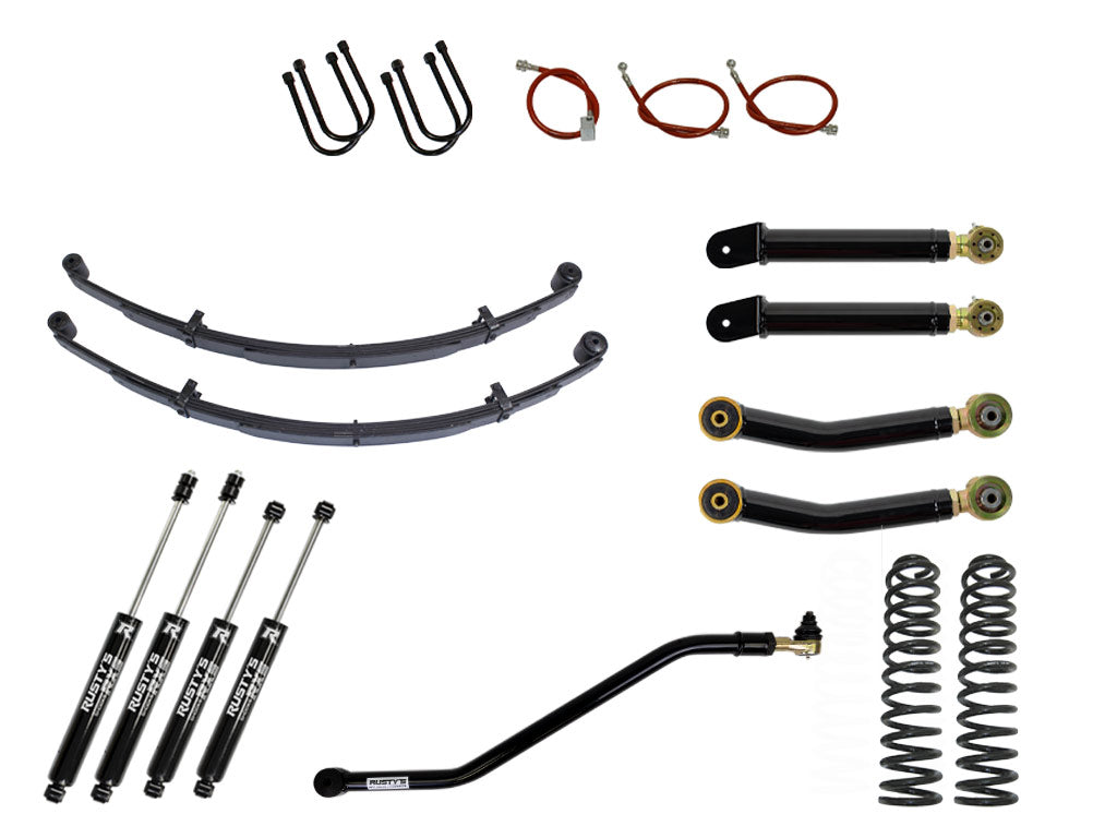 Rusty's XJ Cherokee 3" Advanced Kit w/ Heavy Duty Spring Rate