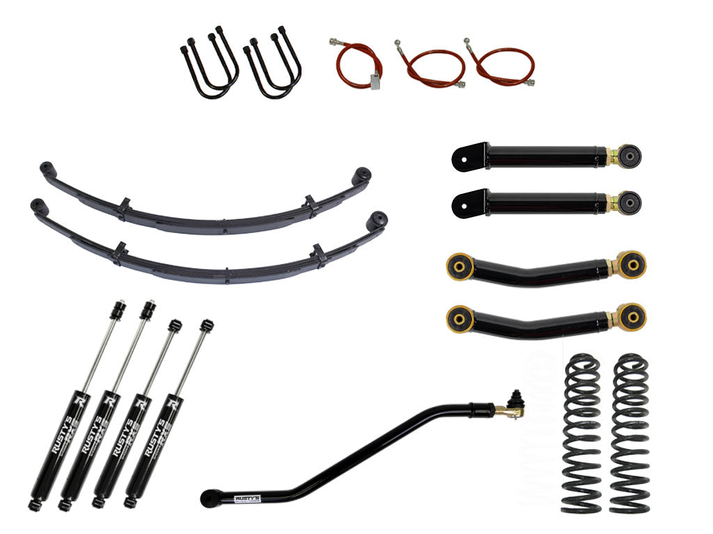 Rusty's XJ Cherokee 3" Advanced Kit w/ Heavy Duty Spring Rate