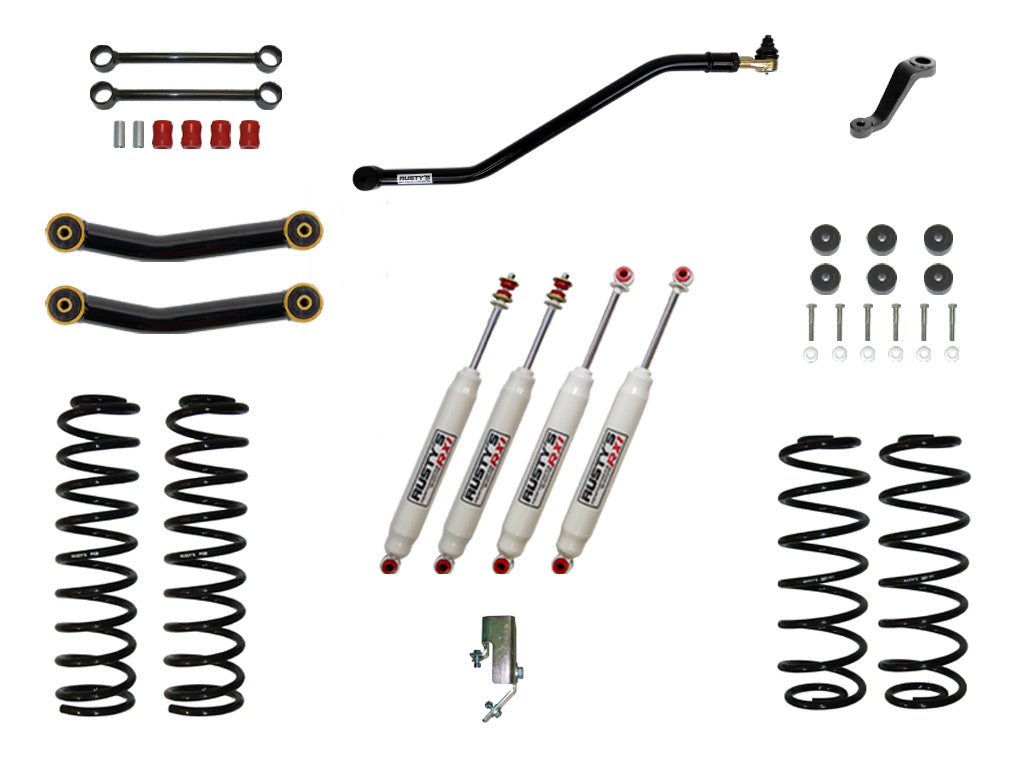 Rusty's TJ/LJ Wrangler 3" Starter Kit W/ Heavy Duty Front Spring Rate