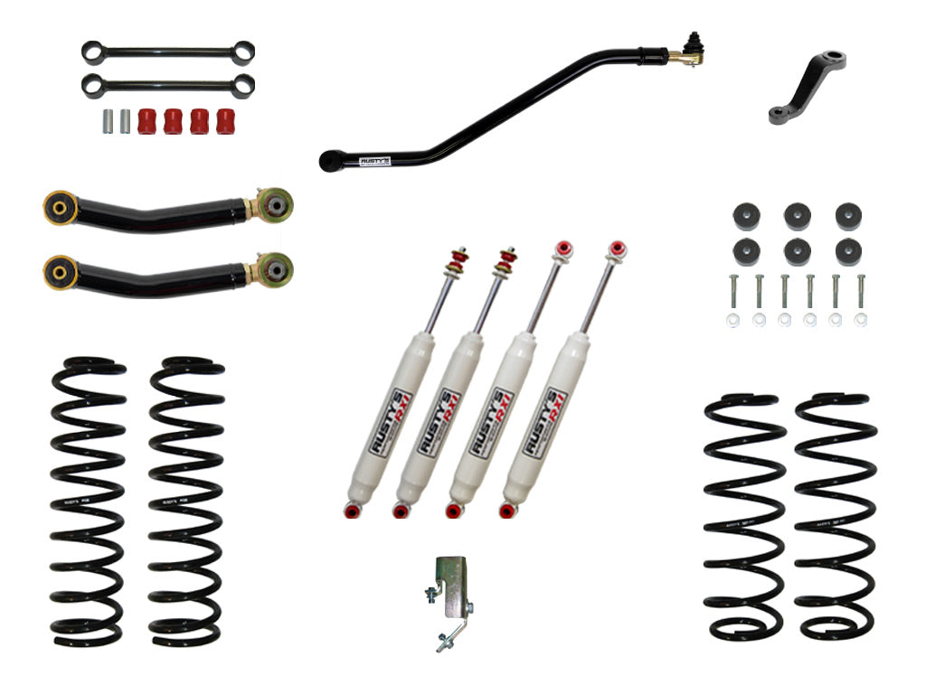 Rusty's TJ/LJ Wrangler 3" Starter Kit W/ Heavy Duty Front Spring Rate