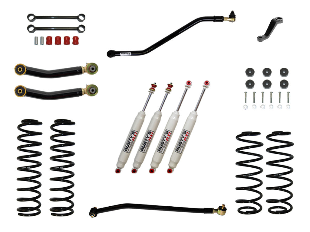 Rusty's TJ/LJ Wrangler 3" Starter Kit W/ Heavy Duty Front Spring Rate