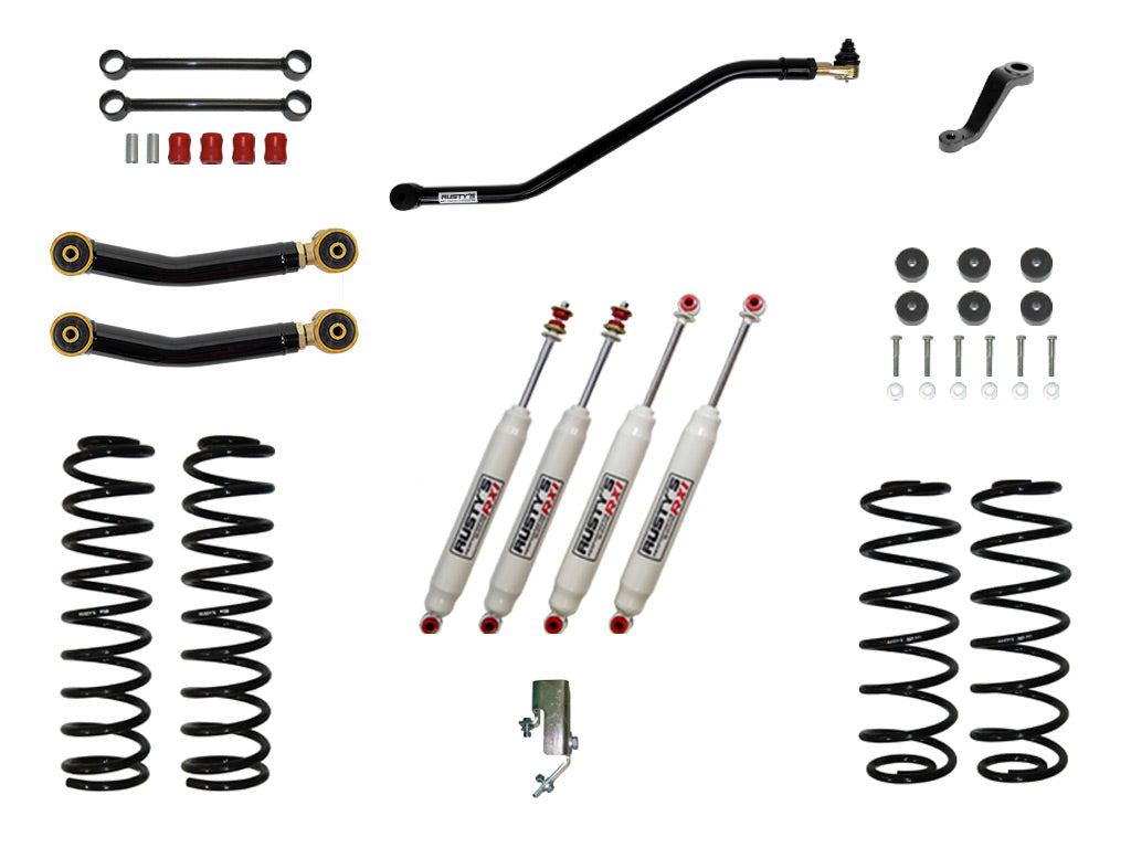 Rusty's TJ/LJ Wrangler 3" Starter Kit W/ Heavy Duty Front Spring Rate