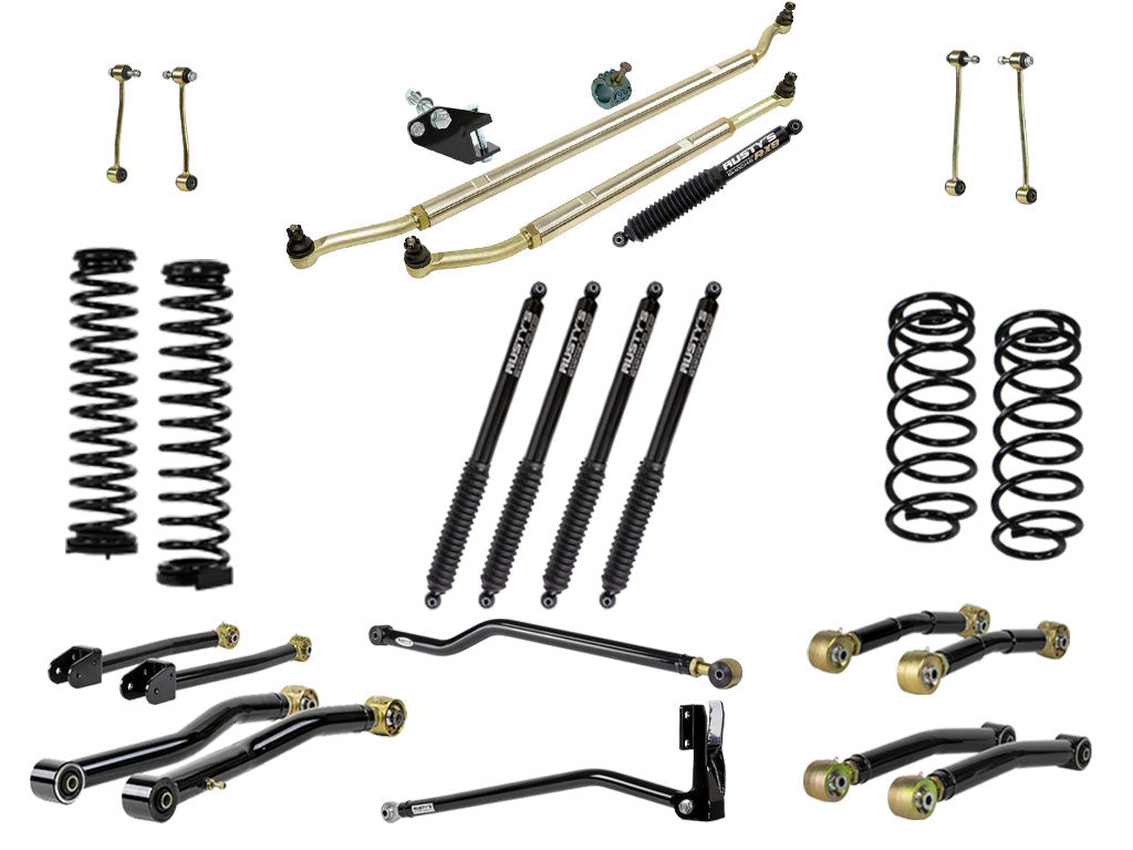 Rusty's JL Wrangler 3.75" Advanced Kit with HD Aluminum Steering System Package