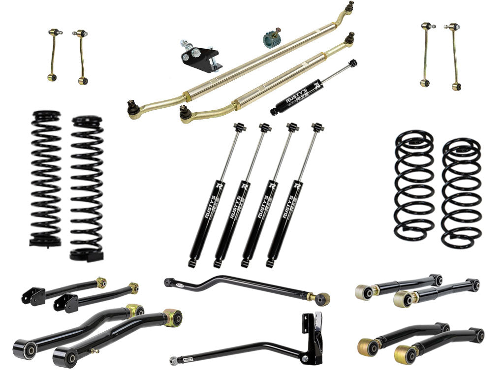 Rusty's JL Wrangler 3.75" Advanced Kit with HD Aluminum Steering System Package