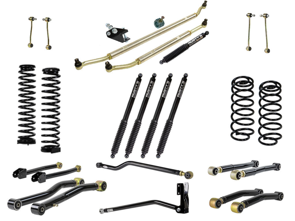 Rusty's JL Wrangler 3.75" Advanced Kit with HD Aluminum Steering System Package