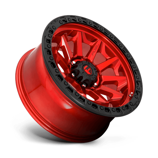 Fuel Covert - Candy Red with Black Ring - 17 X 9" - 5 ON 5" - 4.5" B.S.