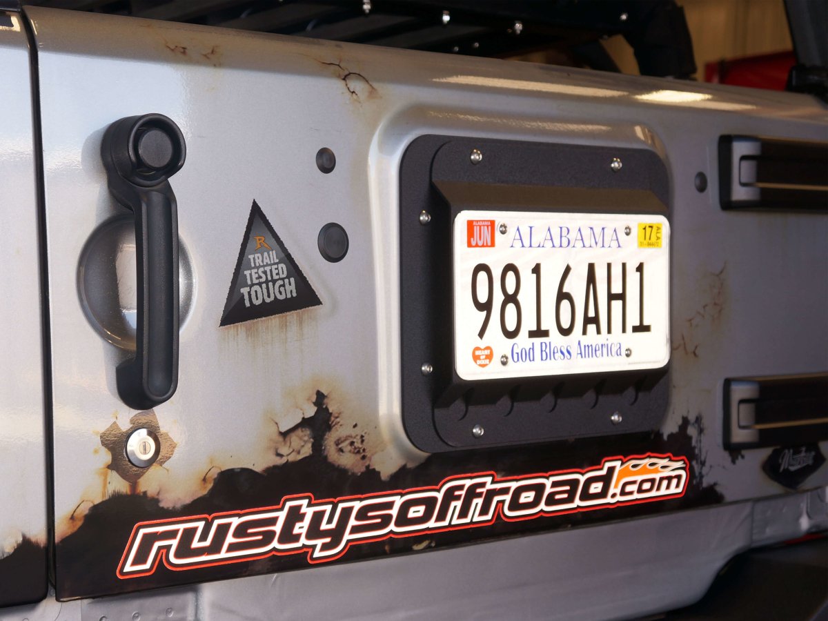Rusty's License Plate Relocation Mount - JK