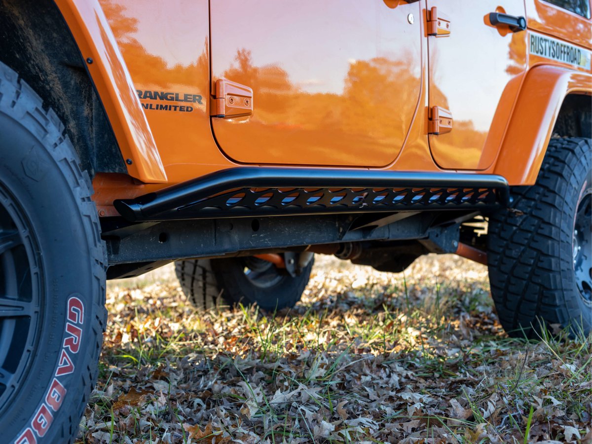 Rusty's Rocker Armor with Skid Kicker Tube - '07-'18 JK Wrangler 4-Door