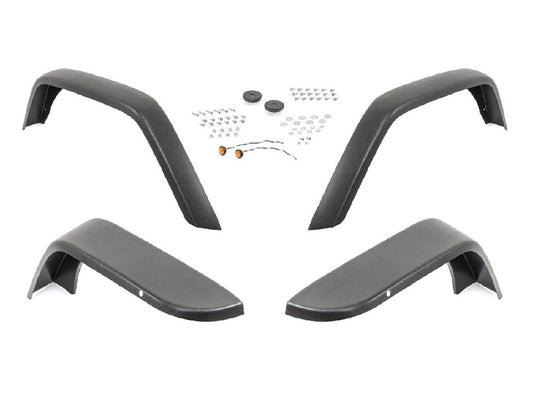 MCE GenII Front and Rear Factory Width Flat Fenders - 2007-2018 Jeep JK Wrangler