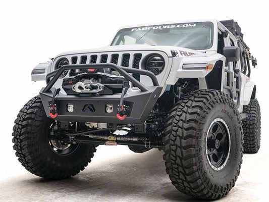 Fab Fours 18-UP Jeep JL Wrangler / 20-UP JT Gladiator Front Stubby Bumper with Pre-Runner Guard