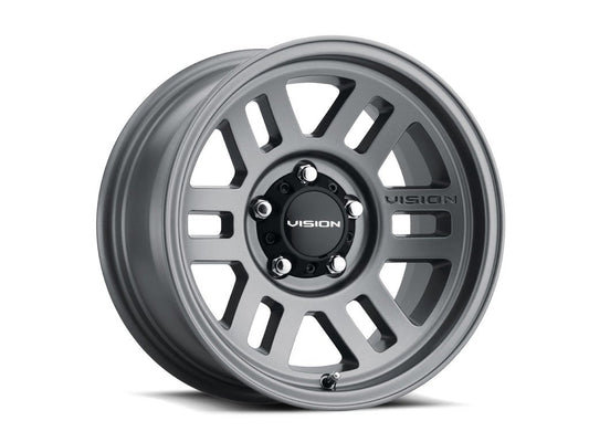 Vision Wheel - Vision 355 Manx 2 Overland - Satin Gray - 17 X 9" - 5 ON 5" - 4.5" B.S.