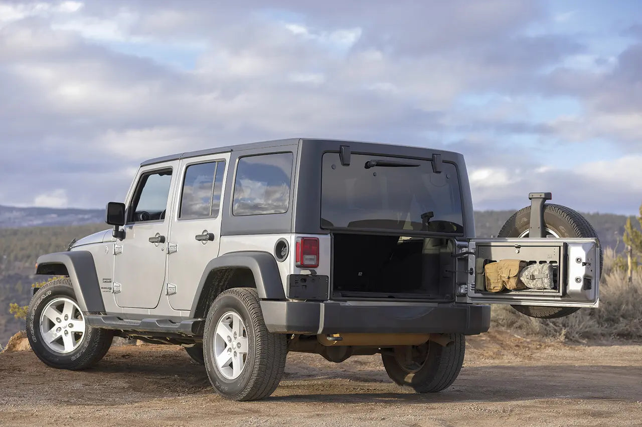Tuffy Tailgate Security Lock Box - Molle Panel - '07-'18 JK Wrangler