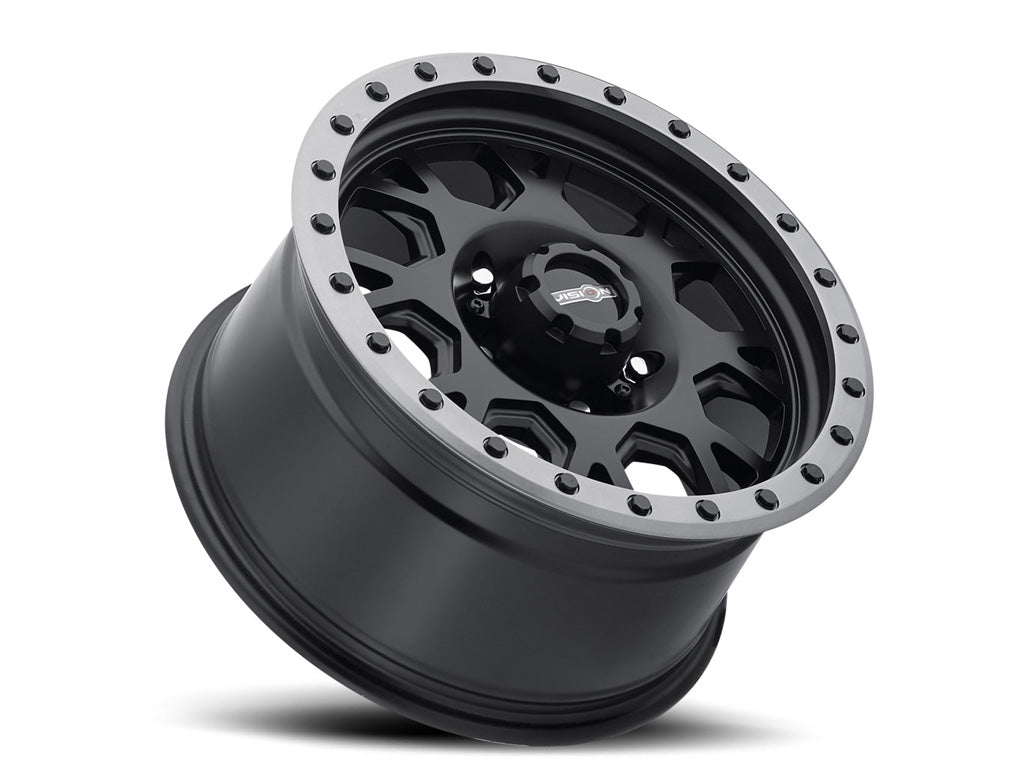 Vision Wheel - Vision GV8 Invader - Matte Black w/ Anthracite Lip - 17 X 9" - 5 ON 5" - 5.45" B.S.