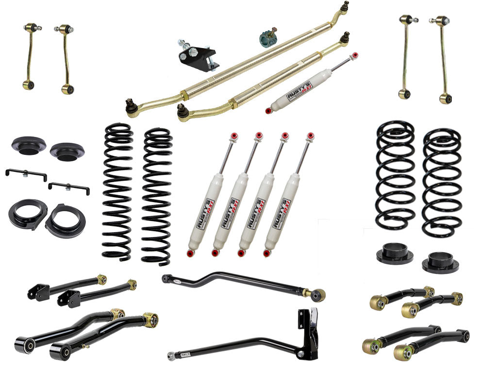 Rusty's JL Wrangler 3.75" Advanced Kit with HD Aluminum Steering System Package