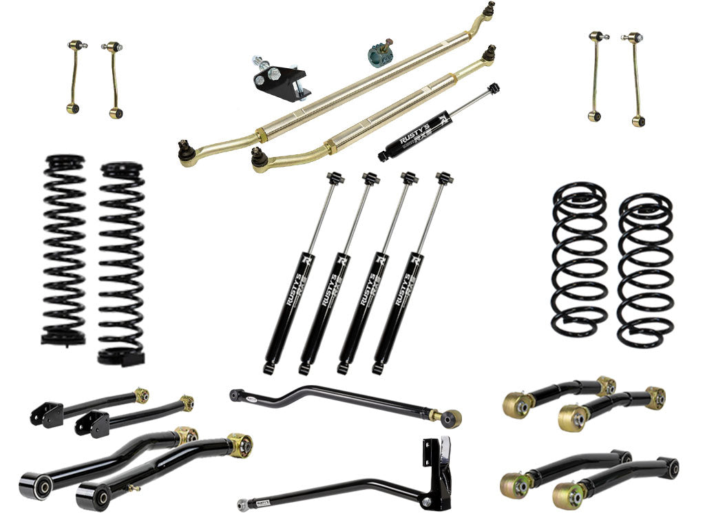 Rusty's JL Wrangler 3.75" Advanced Kit with HD Aluminum Steering System Package