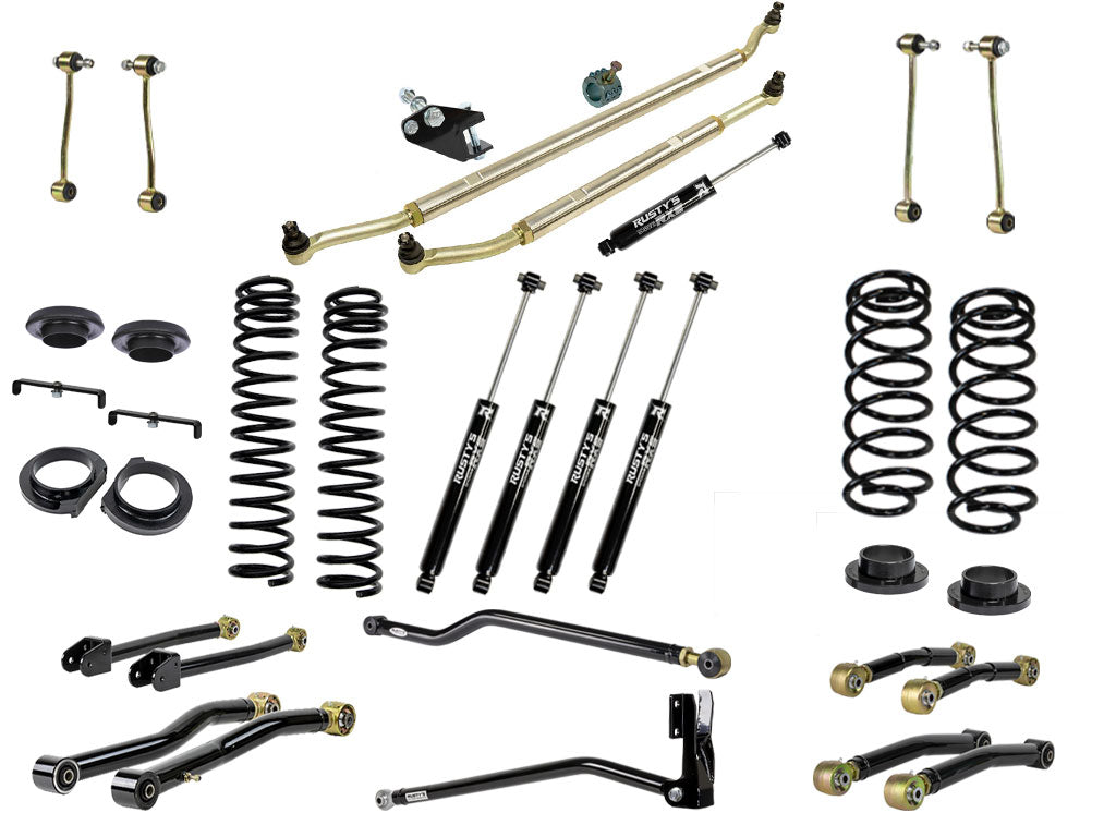 Rusty's JL Wrangler 3.75" Advanced Kit with HD Aluminum Steering System Package