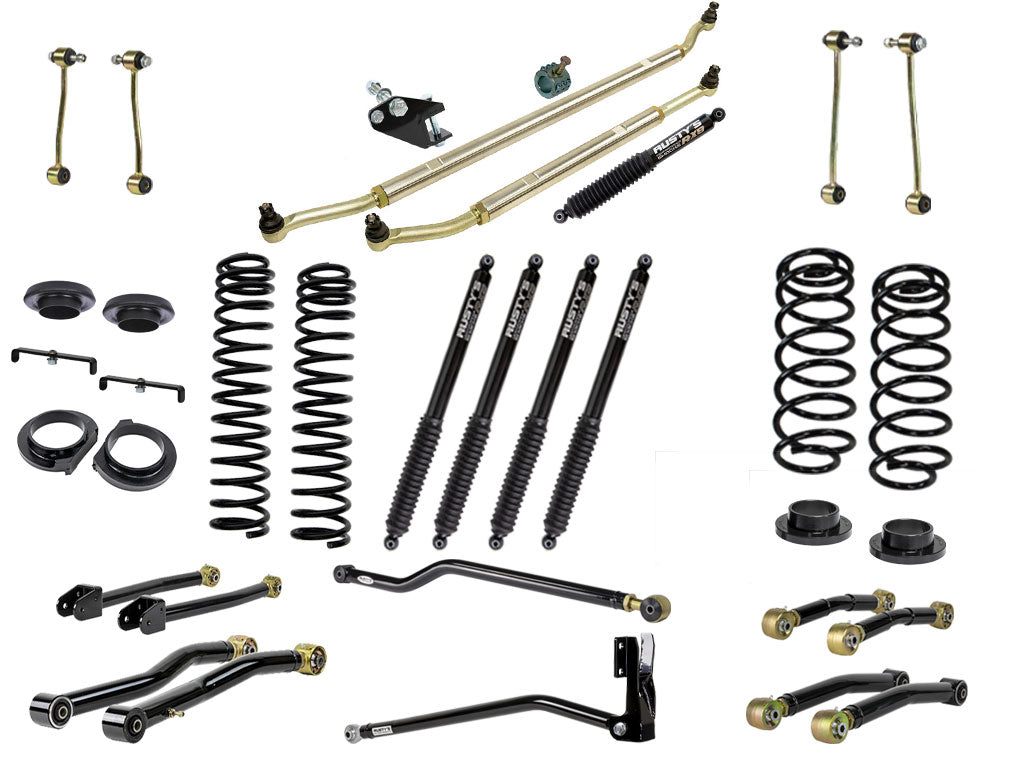 Rusty's JL Wrangler 3.75" Advanced Kit with HD Aluminum Steering System Package