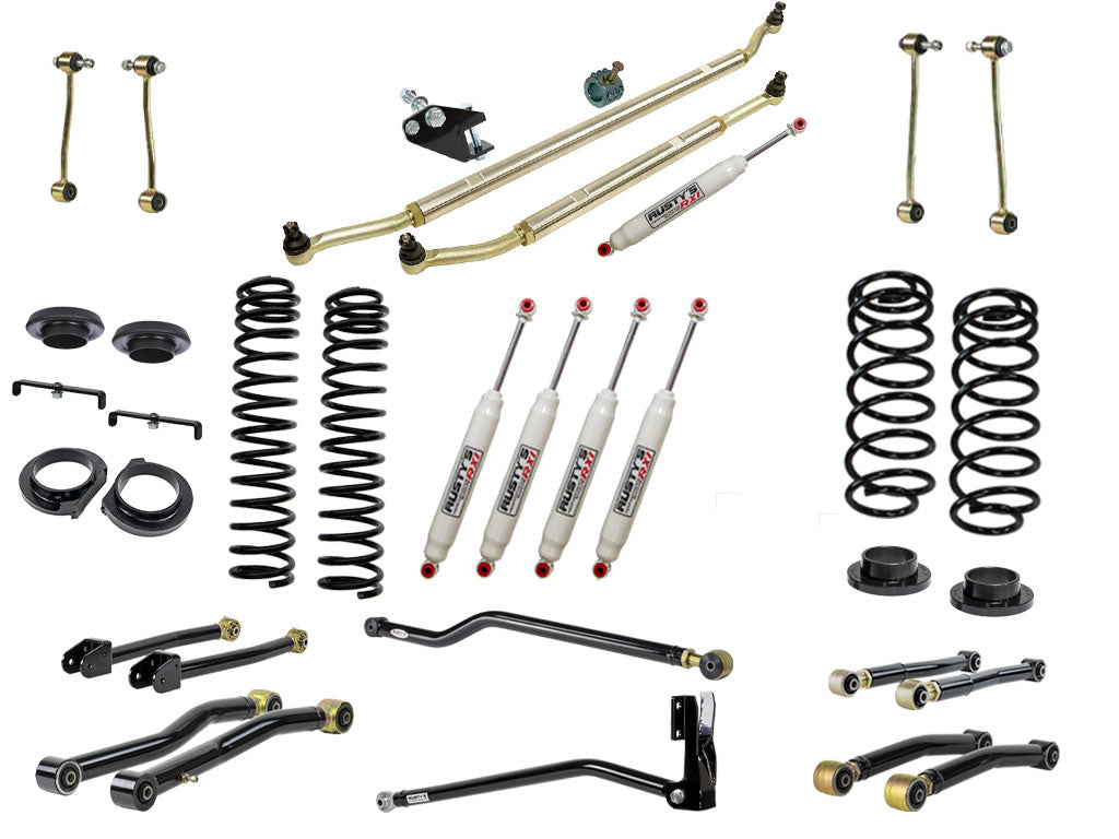 Rusty's JL Wrangler 3.75" Advanced Kit with HD Aluminum Steering System Package