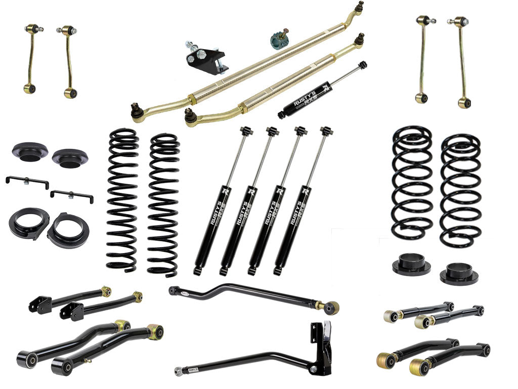 Rusty's JL Wrangler 3.75" Advanced Kit with HD Aluminum Steering System Package
