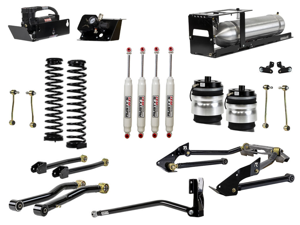 Rusty's JT Gladiator 2" Overland Advanced Kit with Rear Air Bags & Triangulated Rear 4 Link
