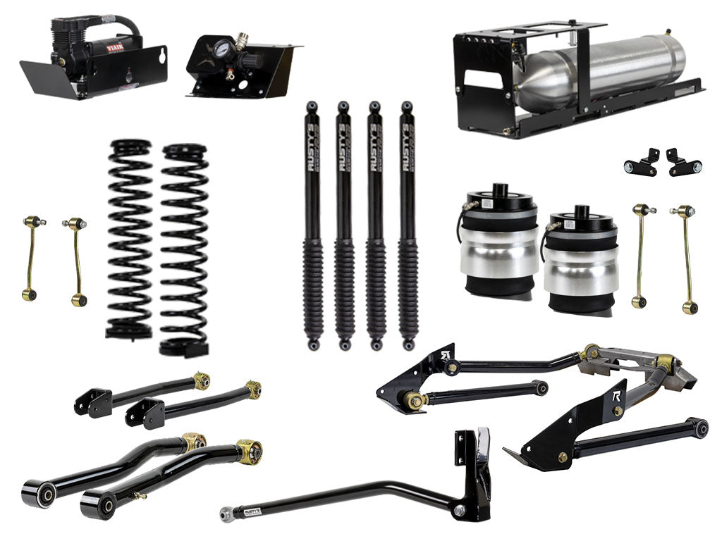 Rusty's JT Gladiator 2" Overland Advanced Kit with Rear Air Bags & Triangulated Rear 4 Link