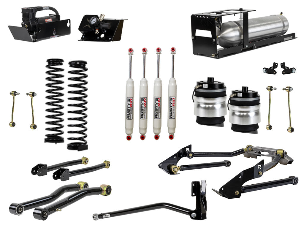 Rusty's JT Gladiator 2" Overland Advanced Kit with Rear Air Bags & Triangulated Rear 4 Link