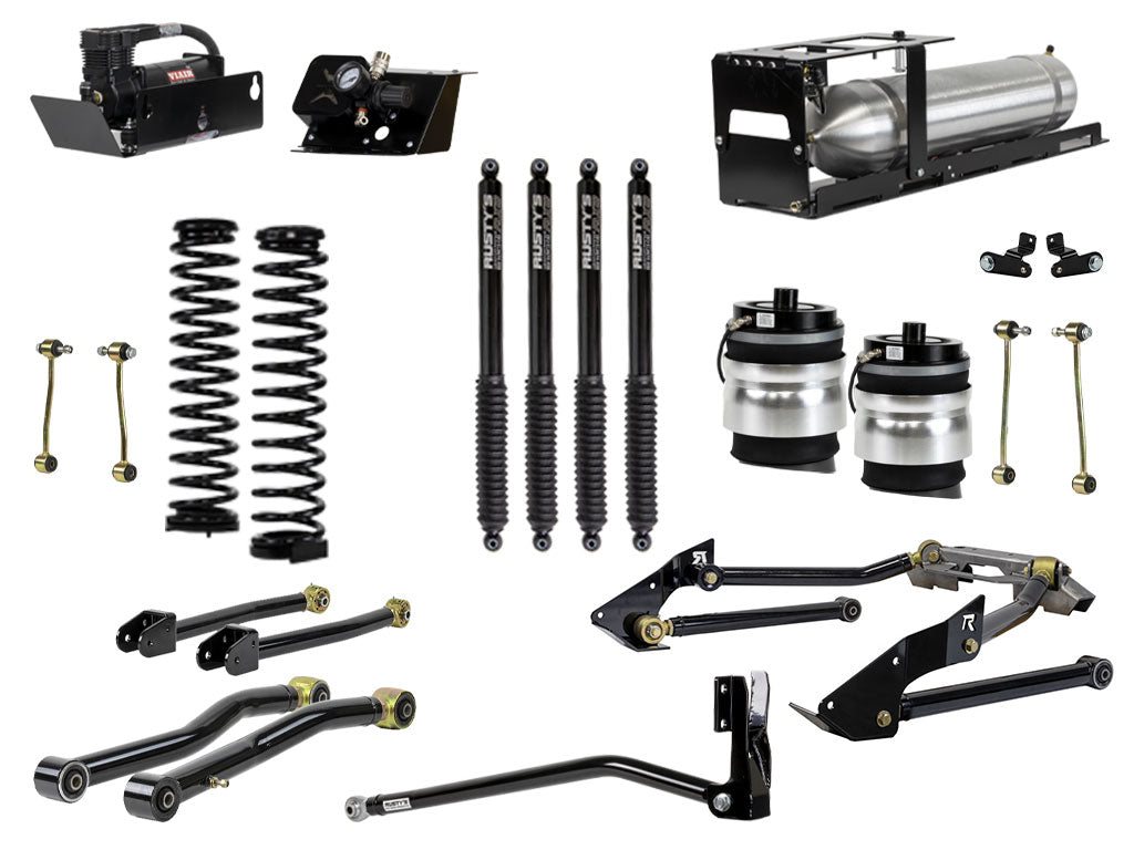 Rusty's JT Gladiator 2" Overland Advanced Kit with Rear Air Bags & Triangulated Rear 4 Link
