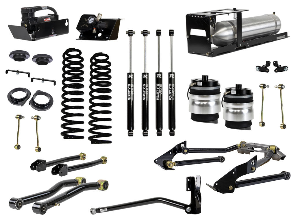 Rusty's JT Gladiator 2" Overland Advanced Kit with Rear Air Bags & Triangulated Rear 4 Link