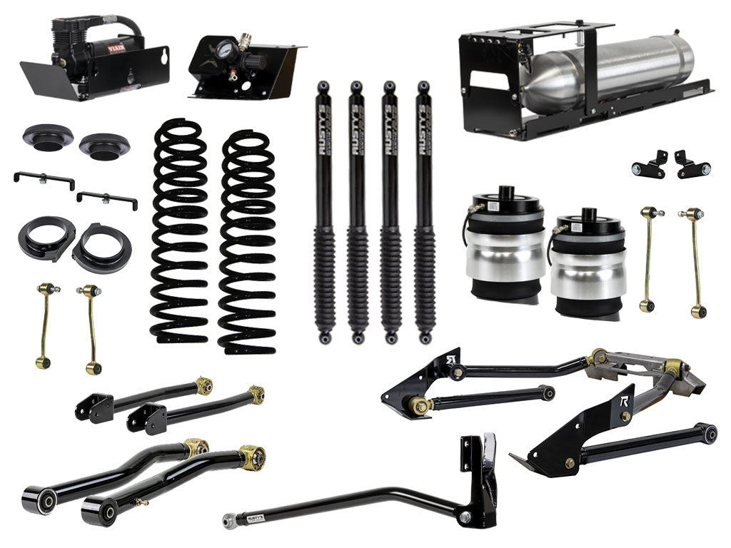 Rusty's JT Gladiator 2" Overland Advanced Kit with Rear Air Bags & Triangulated Rear 4 Link