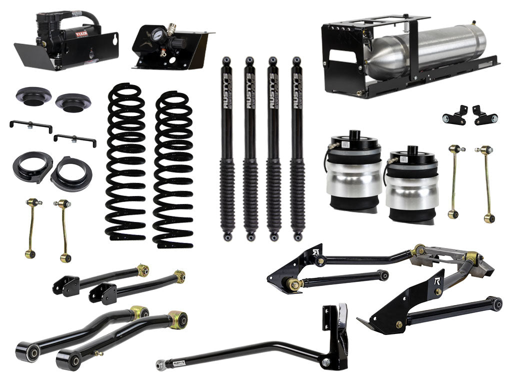 Rusty's JT Gladiator 4" Overland Advanced Kit with Rear Air Bags & Triangulated Rear 4 Link