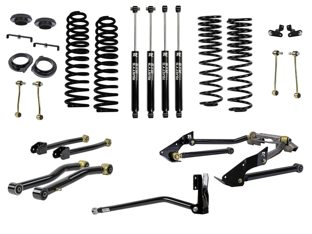 Rusty's Jeep Gladiator JT 4" Advanced Kit with Triangulated Rear 4 Link