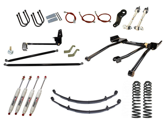 Rusty's XJ Cherokee 6.5" Long Travel Kit with Over-The-Knuckle Steering Conversion