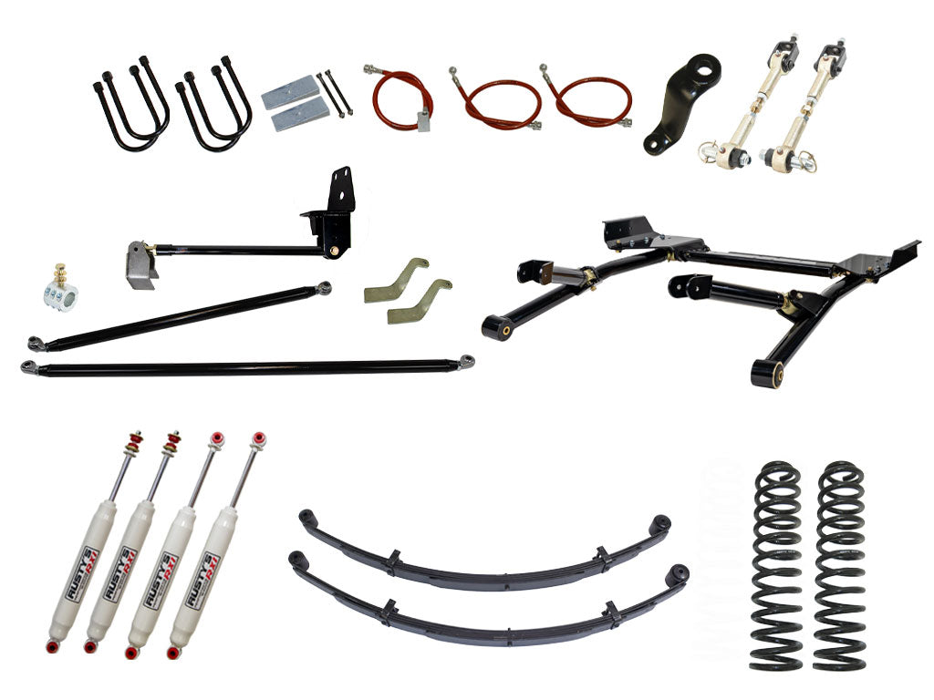 Rusty's XJ Cherokee 6.5" Long Travel Kit with Over-The-Knuckle Steering Conversion