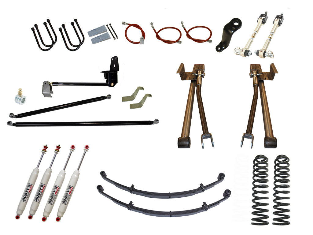 Rusty's XJ Cherokee 6.5" Long Travel Kit with Over-The-Knuckle Steering Conversion