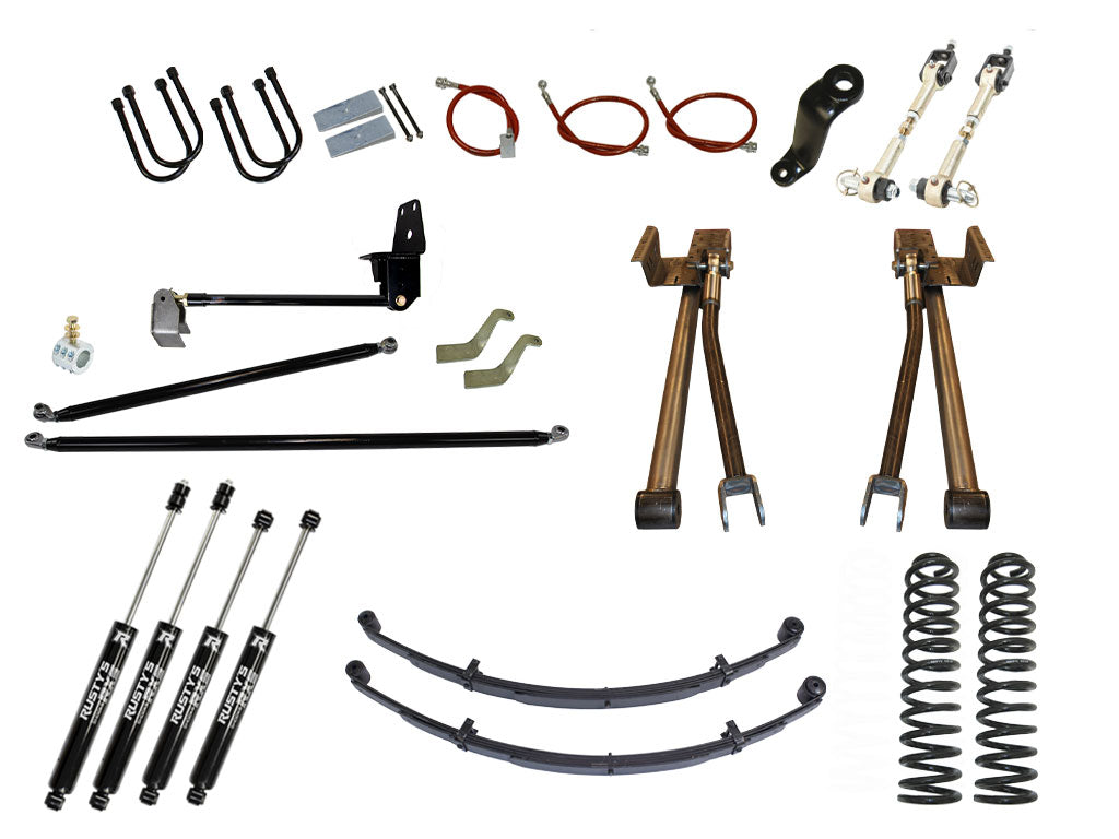 Rusty's XJ Cherokee 6.5" Long Travel Kit with Over-The-Knuckle Steering Conversion