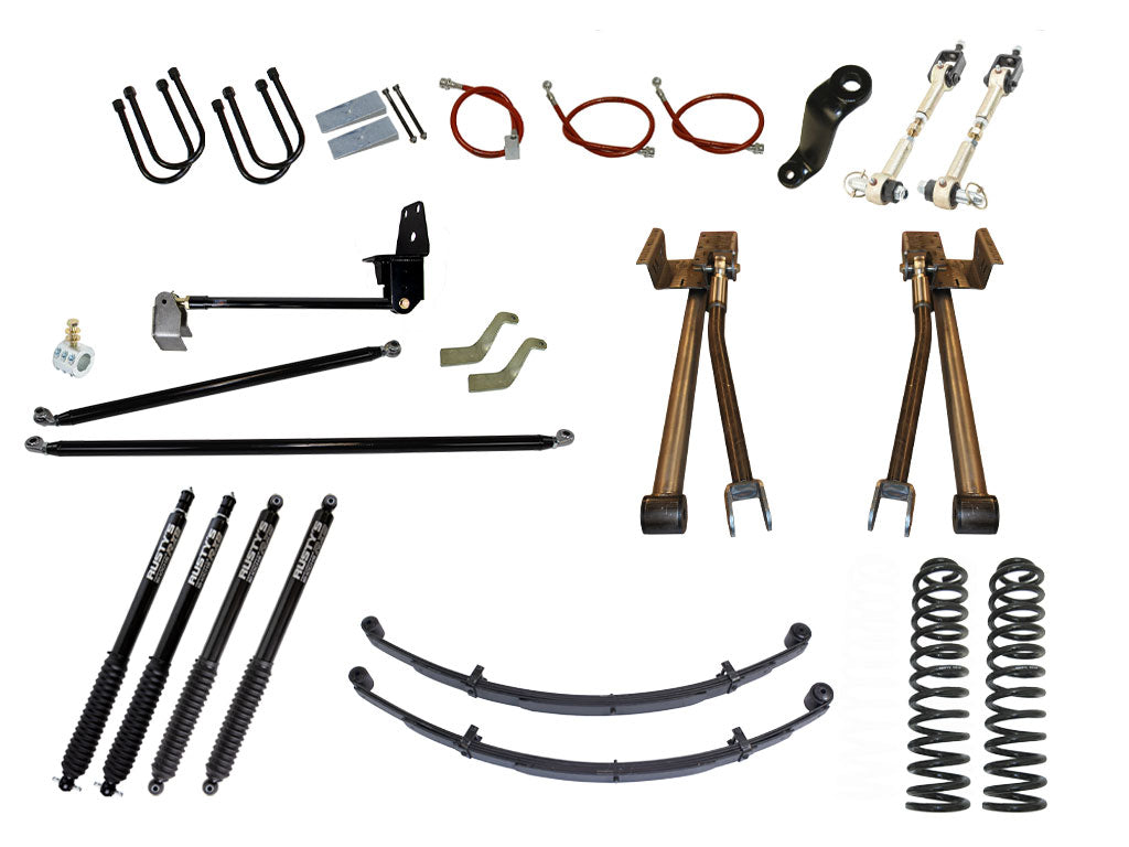 Rusty's XJ Cherokee 6.5" Long Travel Kit with Over-The-Knuckle Steering Conversion