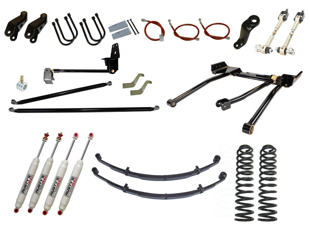 Rusty's XJ Cherokee 8" Long Travel Kit with Over-The-Knuckle Steering Conversion