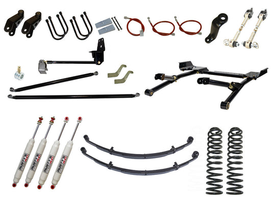 Rusty's XJ Cherokee 8" Long Travel Kit with Over-The-Knuckle Steering Conversion