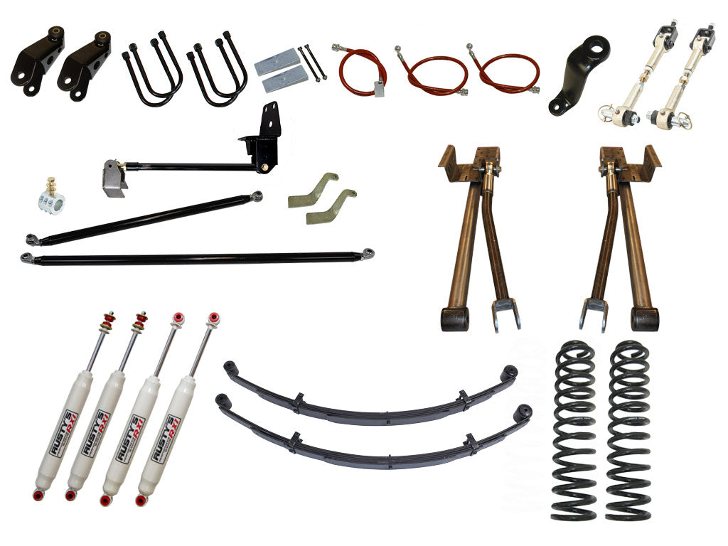 Rusty's XJ Cherokee 8" Long Travel Kit with Over-The-Knuckle Steering Conversion