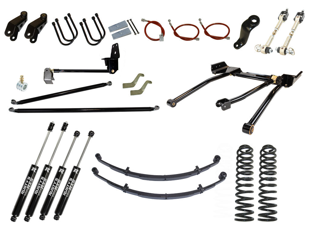 Rusty's XJ Cherokee 8" Long Travel Kit with Over-The-Knuckle Steering Conversion