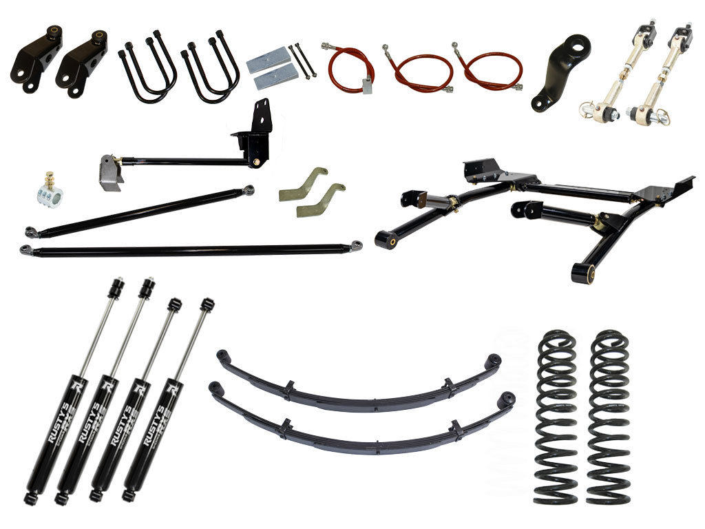 Rusty's XJ Cherokee 8" Long Travel Kit with Over-The-Knuckle Steering Conversion