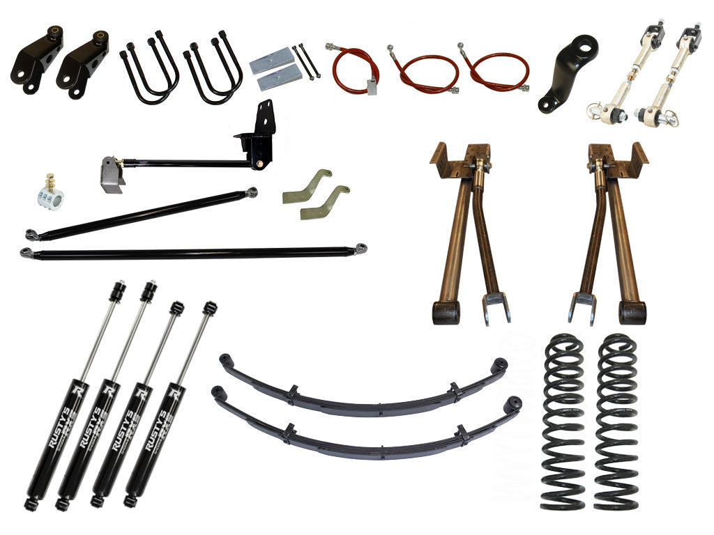 Rusty's XJ Cherokee 8" Long Travel Kit with Over-The-Knuckle Steering Conversion