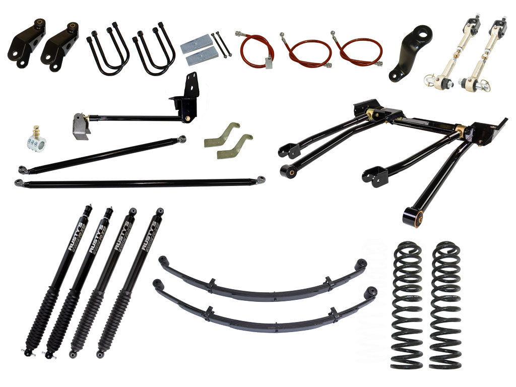 Rusty's XJ Cherokee 8" Long Travel Kit with Over-The-Knuckle Steering Conversion