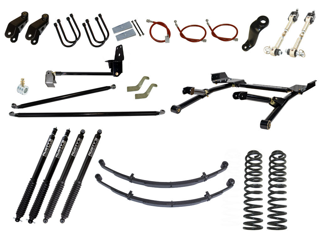 Rusty's XJ Cherokee 8" Long Travel Kit with Over-The-Knuckle Steering Conversion