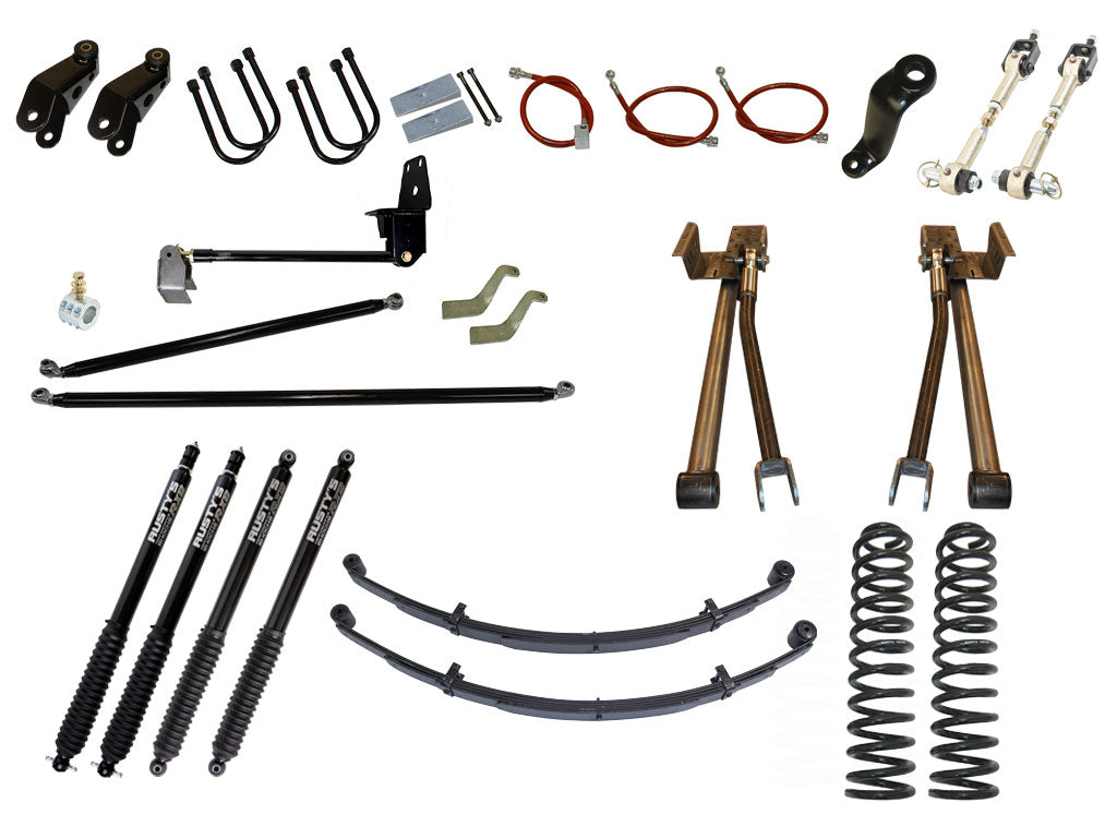 Rusty's XJ Cherokee 8" Long Travel Kit with Over-The-Knuckle Steering Conversion