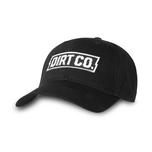 Dirt Co. - Dirt Co. Rocker Snap Back 6 Panel Twill Hat (Black w/ Arched Visor)