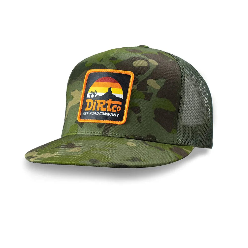 Dirt Co. "Desert Sunset" Snap Back Hat (Camo/Army Green)
