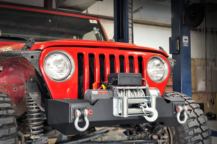 TJ/ LJ Wrangler Front Stubby Winch Bumper D-Ring Shackles Mount Kit
