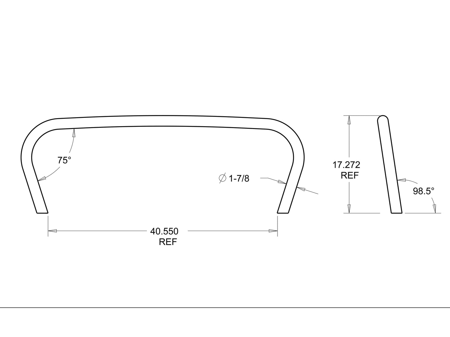 Rusty's Bumper - JK Wrangler Grille Hoop