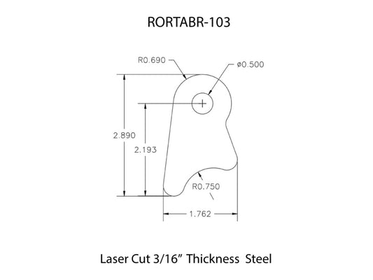 Rusty's Off Road Products - Rusty's Off-road Custom Tab R-103